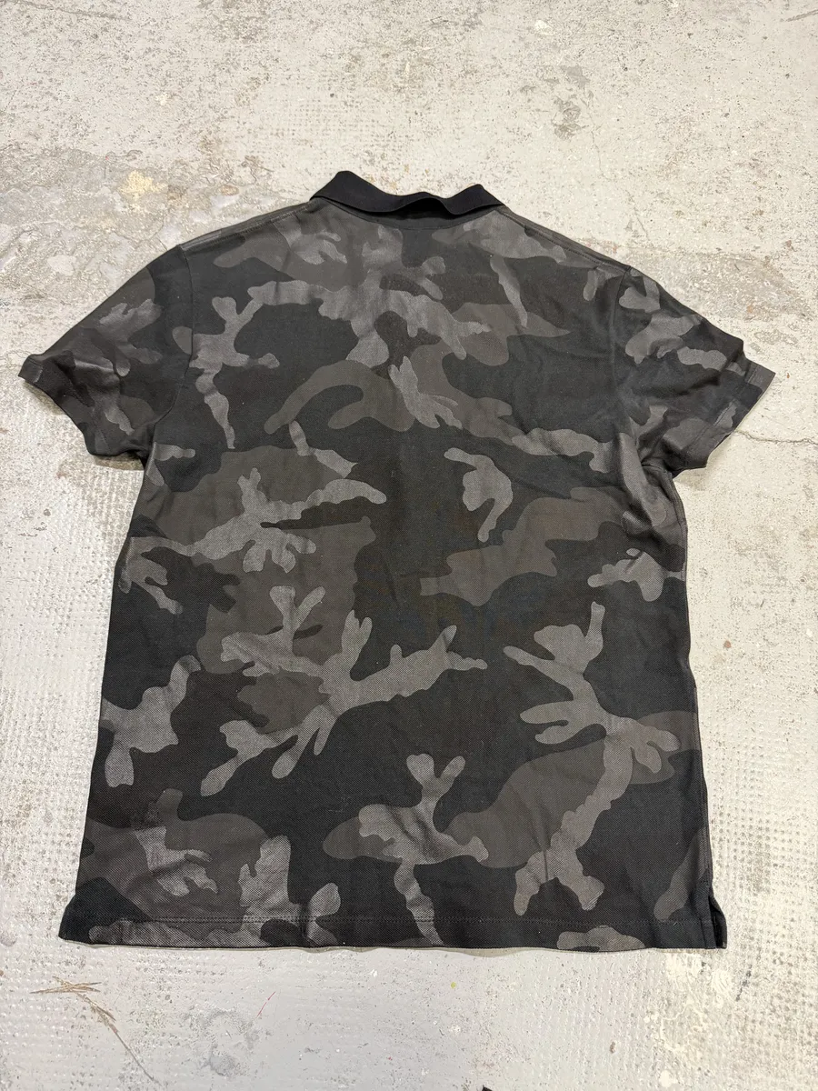 Valentino Dark Camo Polo Shirt - Image 4
