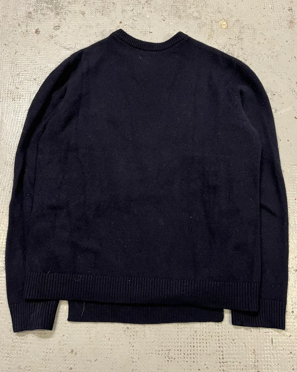 Valentino Navy Cashmere  & Black Fur Sweater - Image 8