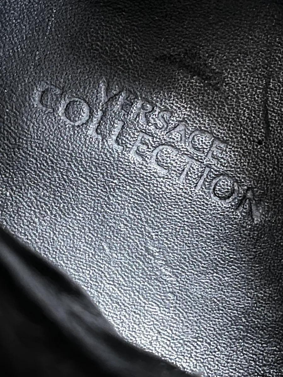 Versace Black Suede Leather Ankle Boots - Image 9