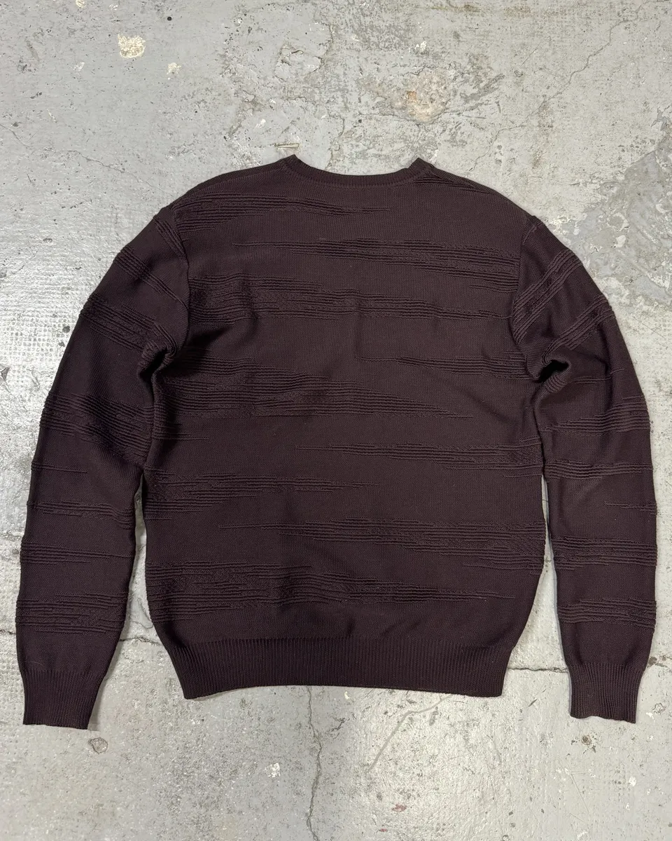 Versace Black V Neck Bordeaux Wool Sweater - Image 2
