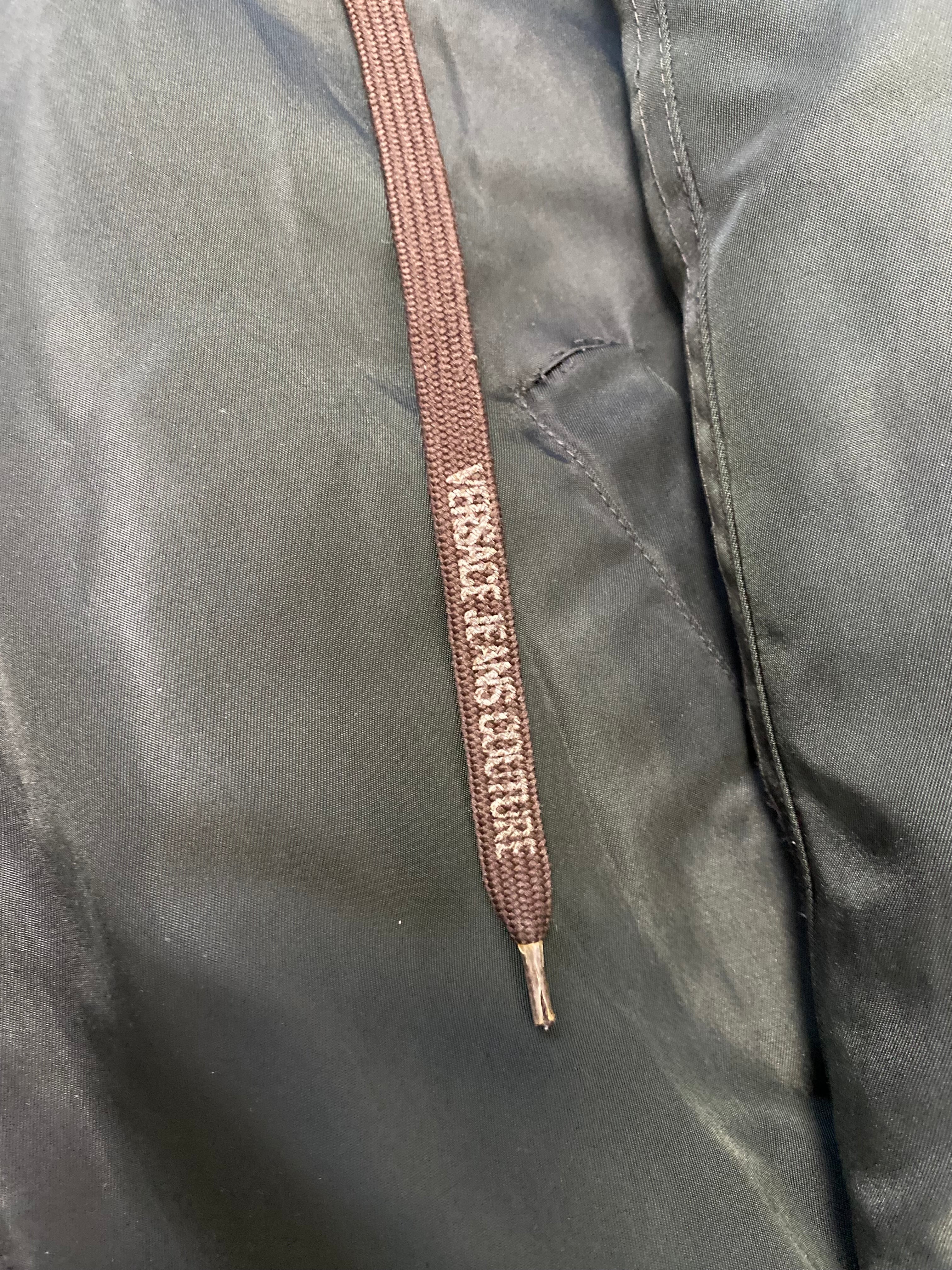 Versace Kaki Army Hooded Bomber Jacket - Image 5