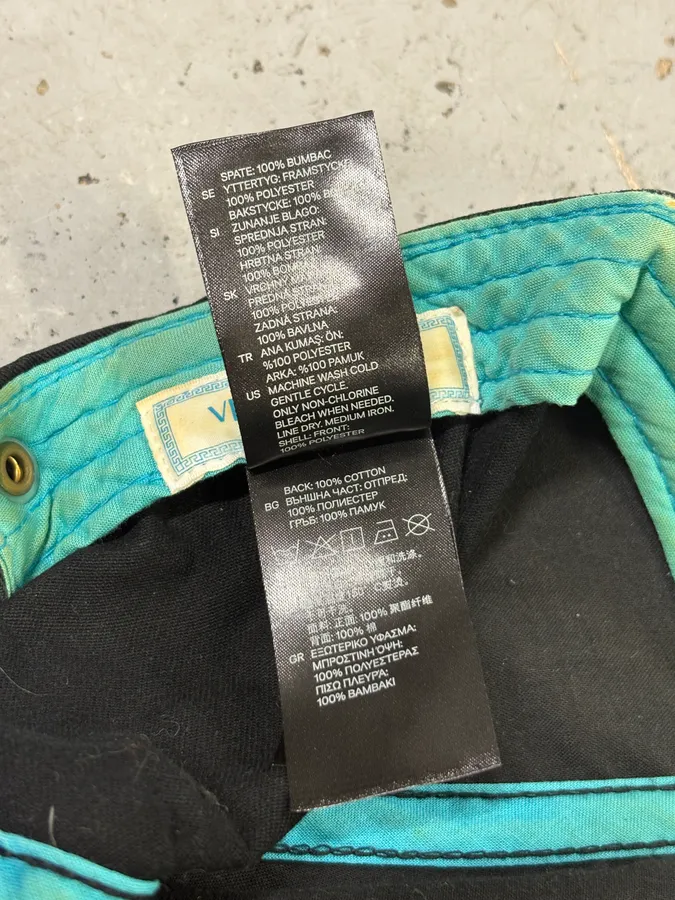 Versace H&M Turquoise Leopard Print Baseball Cap - Image 10