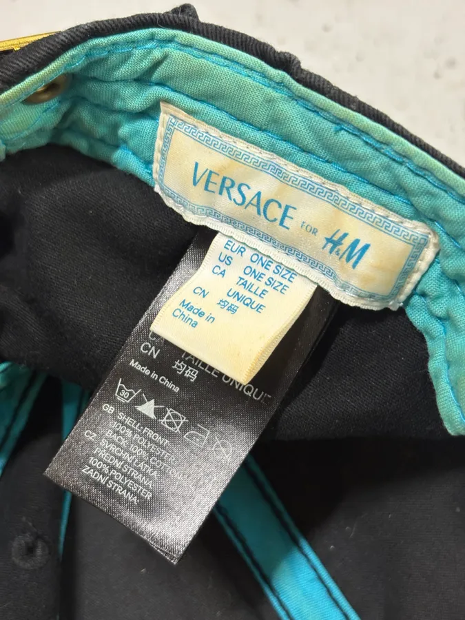 Versace H&M Turquoise Leopard Print Baseball Cap - Image 8