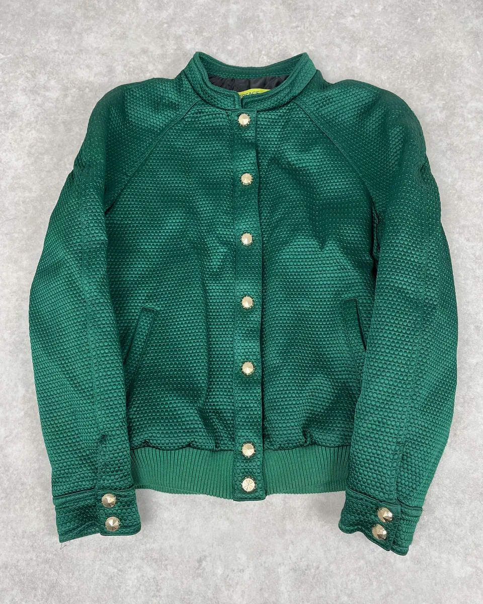 Versace Italian Green Bomber Royal Jacket - Image 3