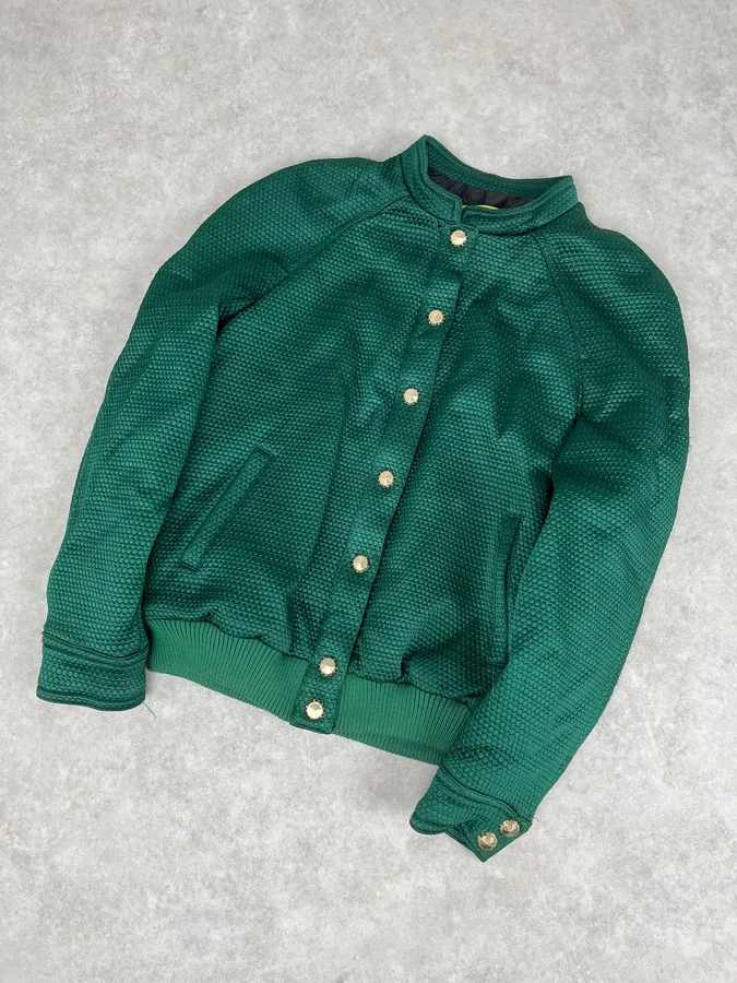 Versace Italian Green Bomber Royal Jacket - Image 5