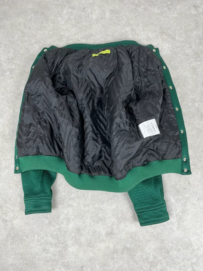 Versace Italian Green Bomber Royal Jacket - Image 8