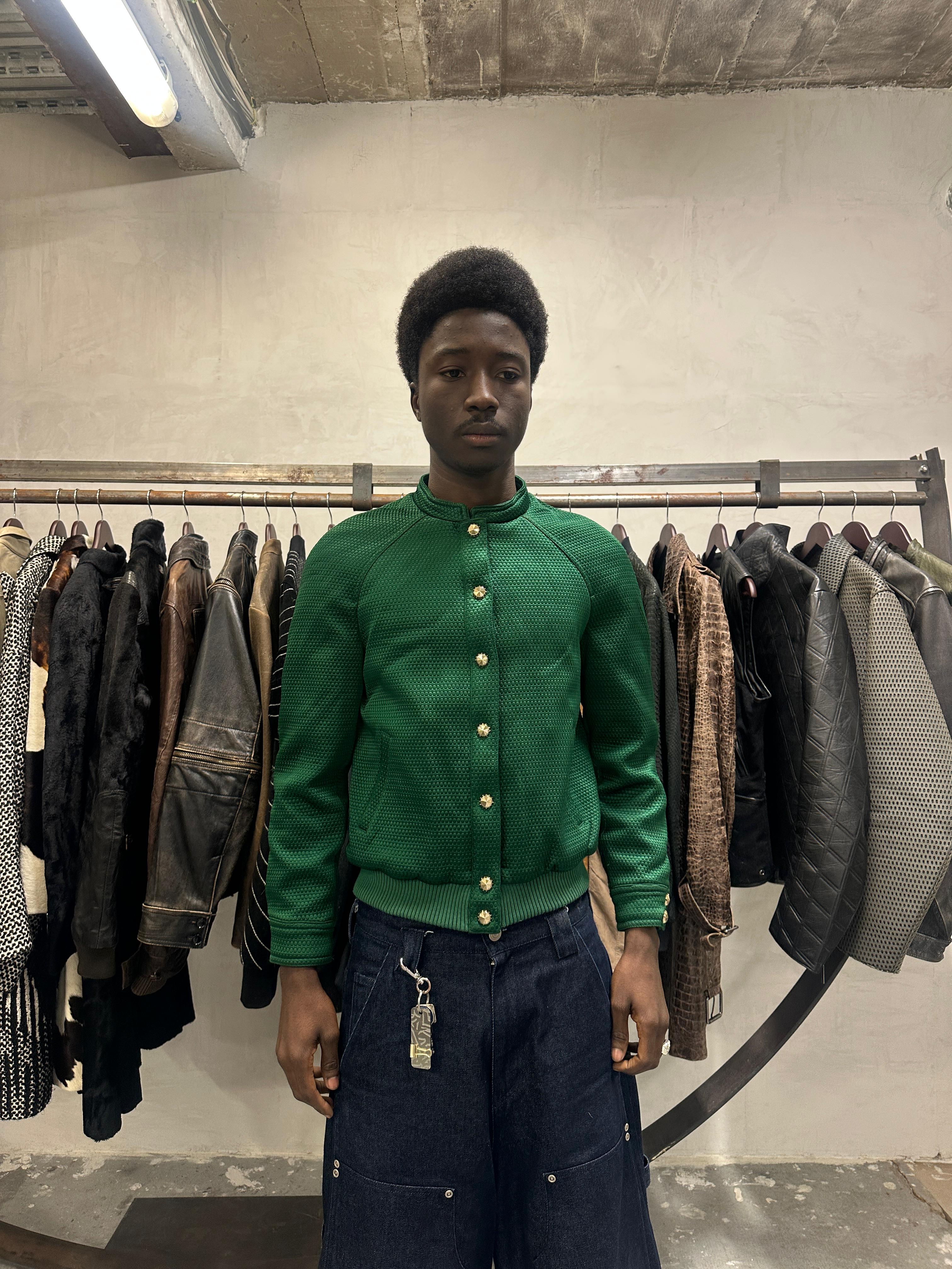 Versace Italian Green Bomber Royal Jacket - Image 13