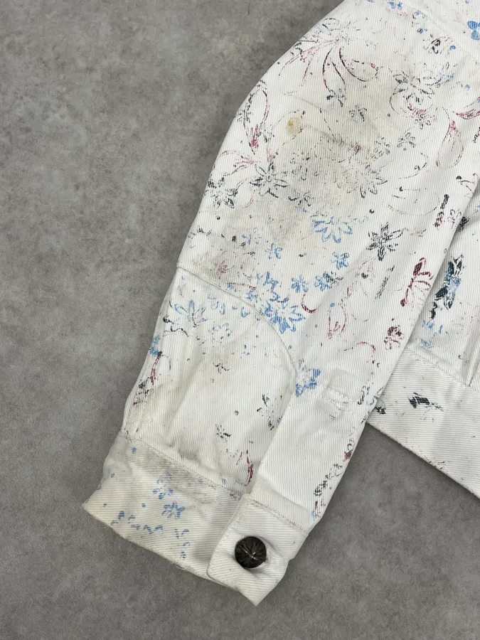 Versace Royal Erased White Denim Jacket - Image 14