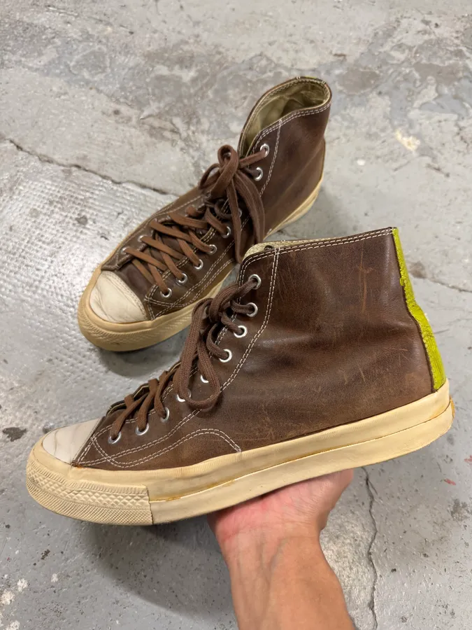 Visvim Brown Leather High Shoes - Image 2