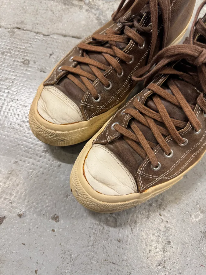 Visvim Brown Leather High Shoes - Image 3
