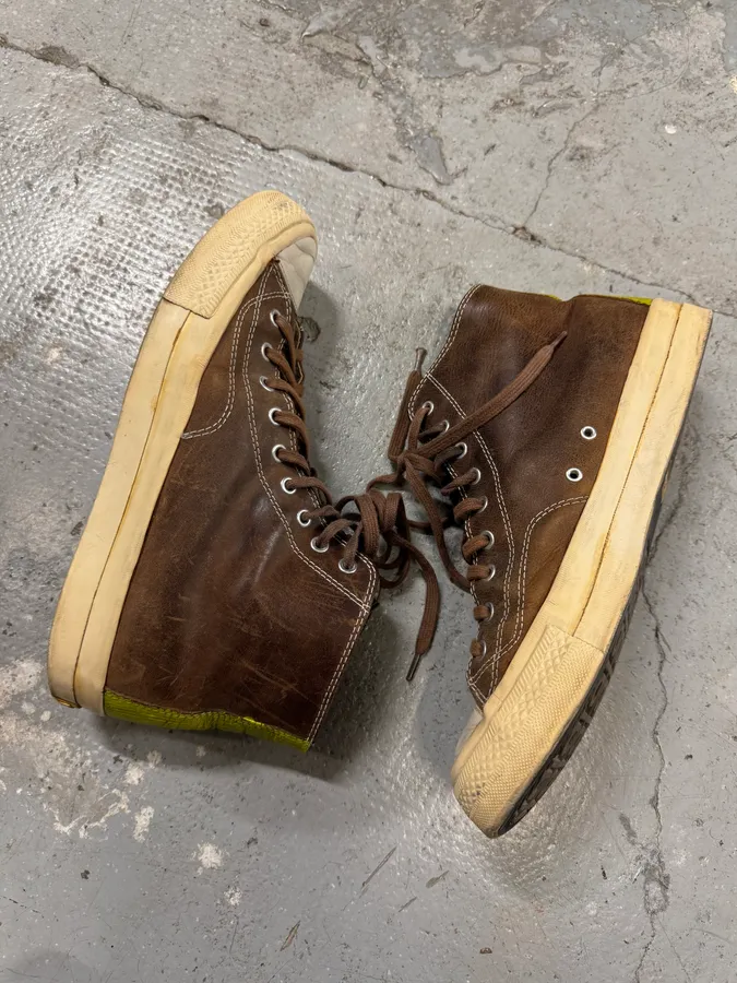 Visvim Brown Leather High Shoes - Image 4