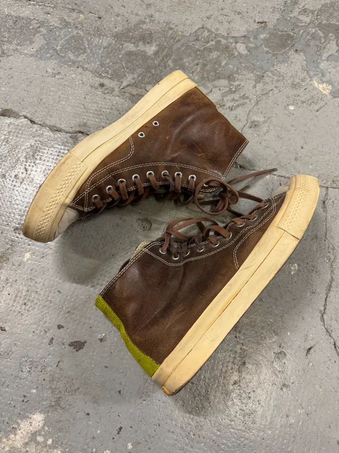 Visvim Brown Leather High Shoes - Image 9