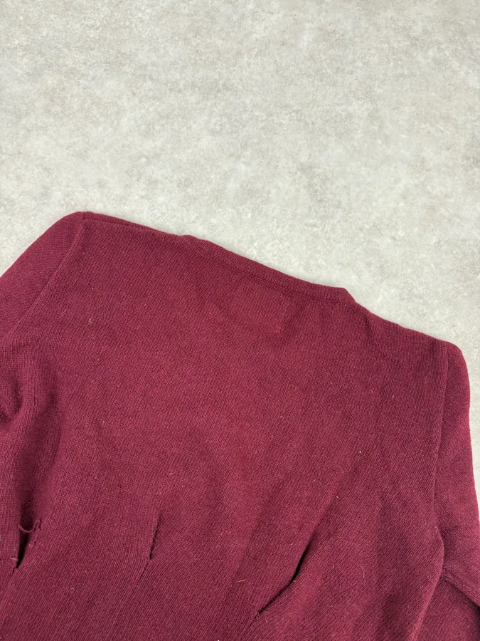 Vivienne Westwood Bordeaux Wool Cropped Sweater - Image 7