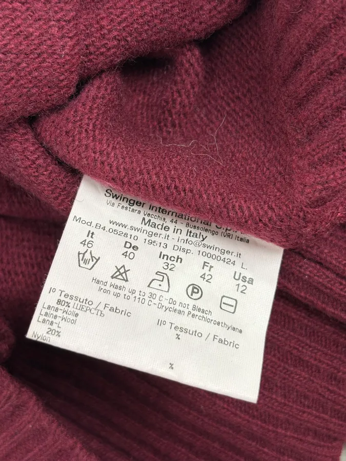 Vivienne Westwood Bordeaux Wool Cropped Sweater - Image 8