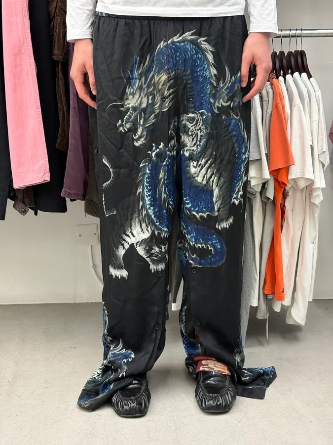 Y/Project Black Asian Dragon Detachable Track Pants - Image 2