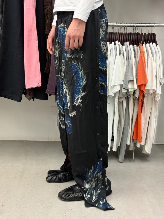Y/Project Black Asian Dragon Detachable Track Pants - Image 3