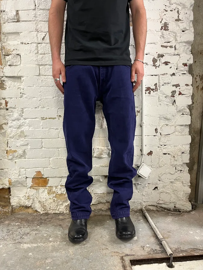 Y-Project Double Layering Purple Denim Jeans - Image 2