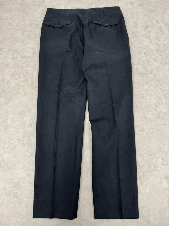 Yohji Yamamoto Black Wool Tailored Pants - Image 6