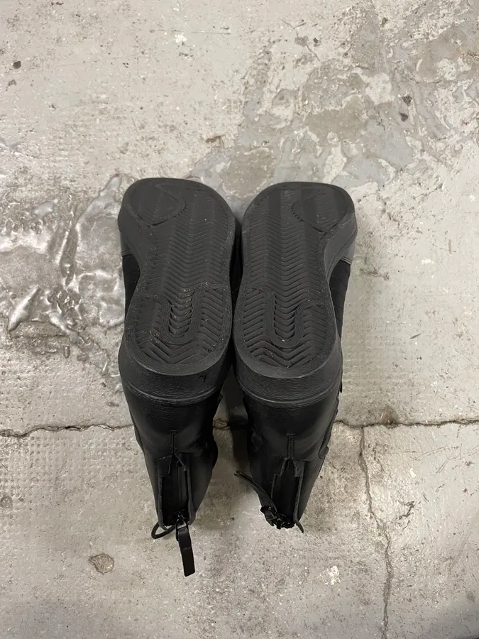 Yohji Yamamoto Y3 Adidas Black Leather Superstar Boots - Image 8