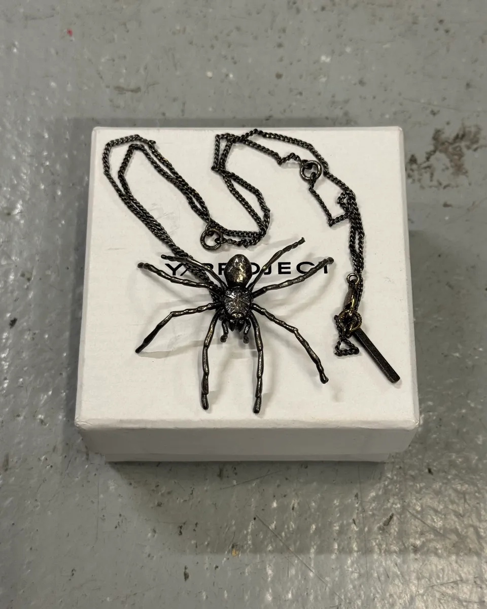 Y/Project 3D Black Spider Pendant Necklace