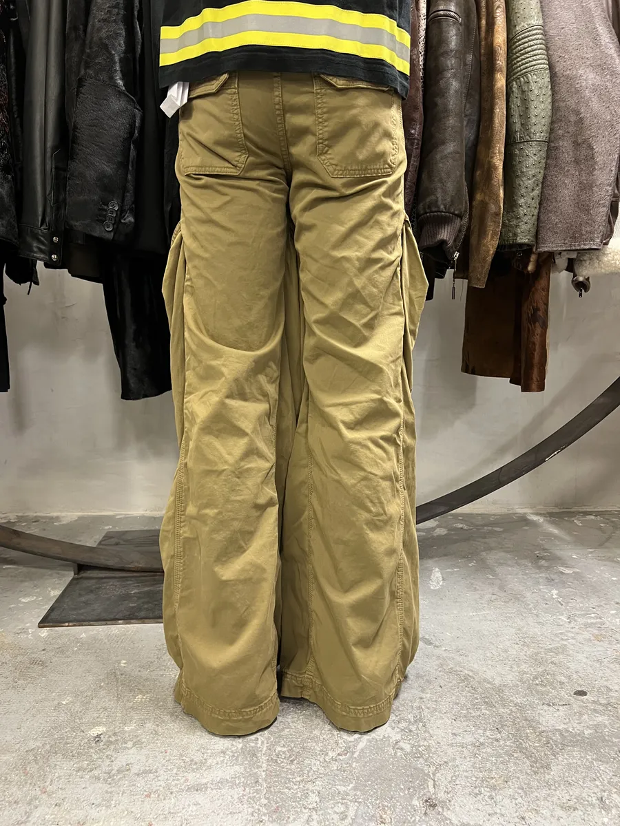 Y/Project Avant-Garde Beige Carpenter Flared Pants - Image 2