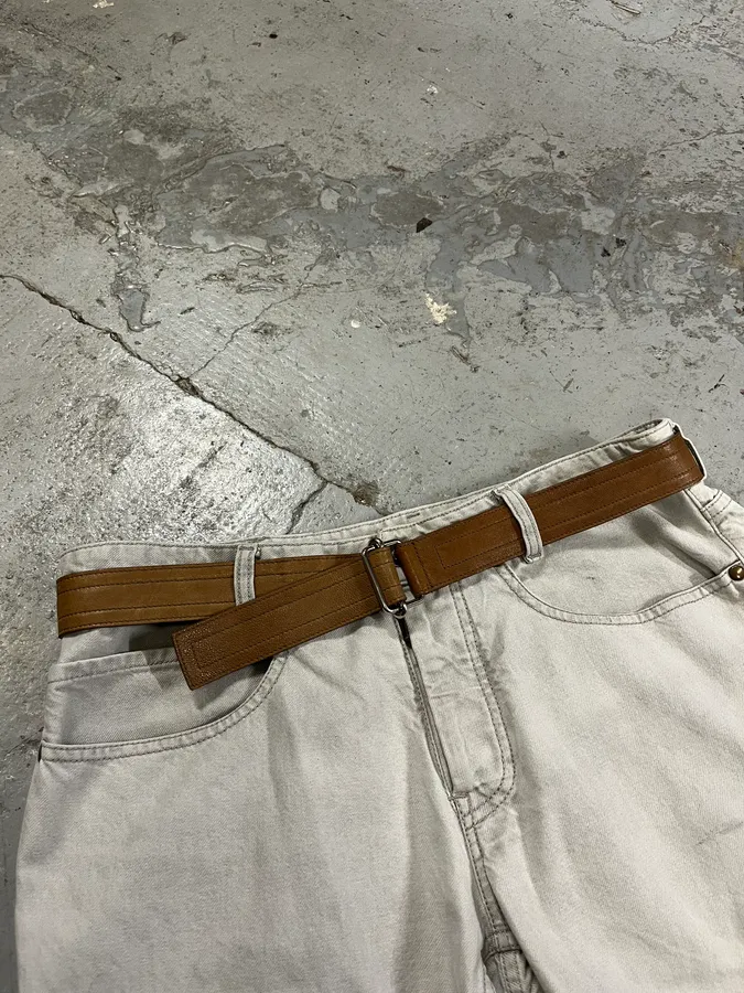 Yves Saint Laurent Brown Leather Belt