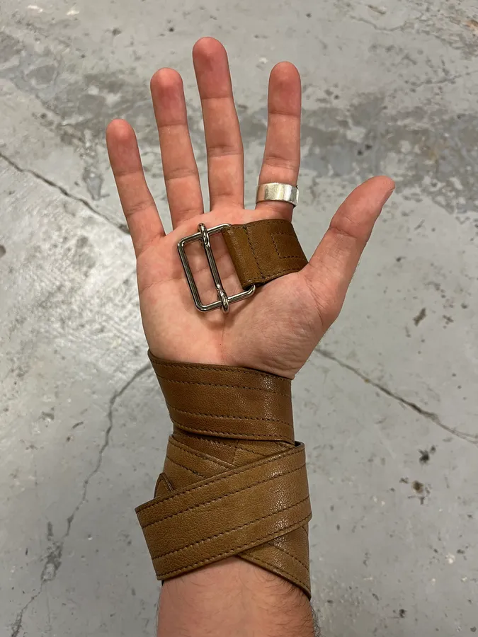 Yves Saint Laurent Brown Leather Belt - Image 2