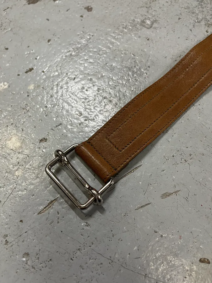 Yves Saint Laurent Brown Leather Belt - Image 7