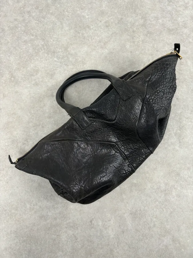 Yves Saint Laurent Grey Brut Leather Handle Bag - Image 7
