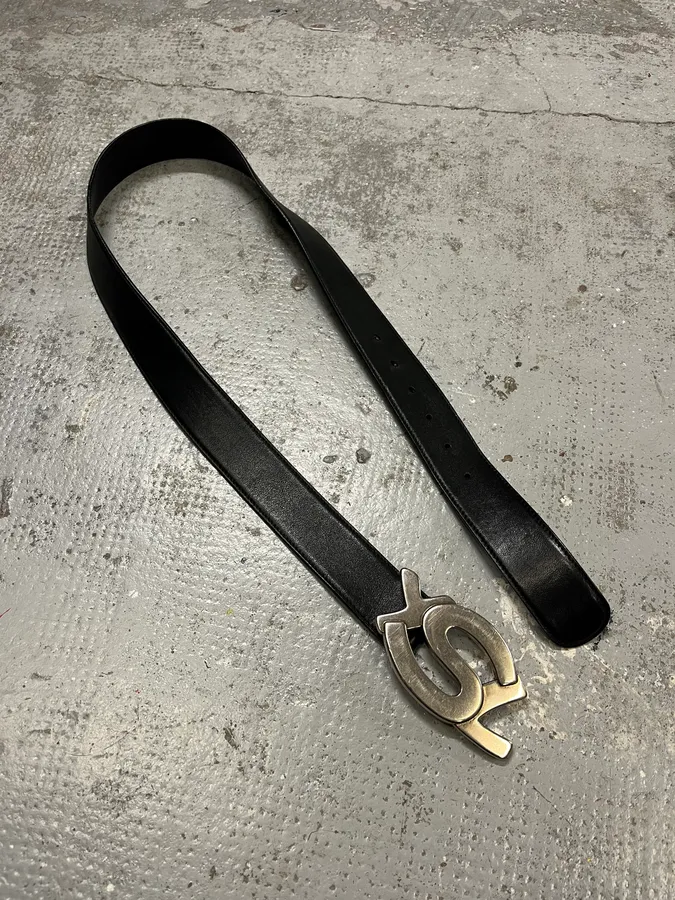 Yves Saint Laurent Propaganda Black Leather Belt - Image 3